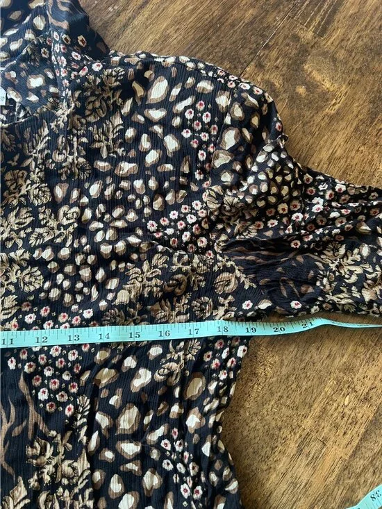 Vintage 90's Liberty Fashions Rayon Short Sleeve Maxi Length Dress Size XL - Picture 9 of 9